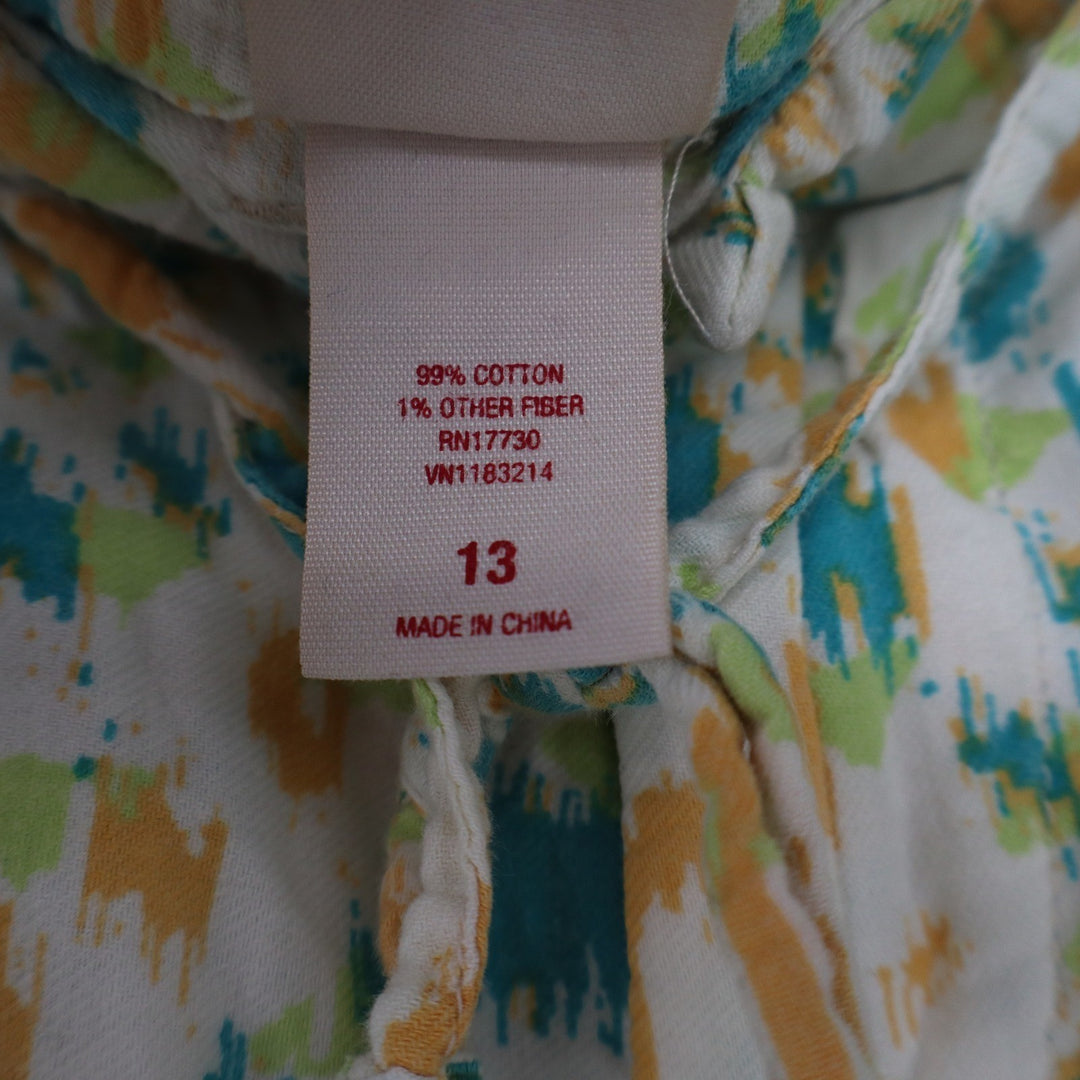Mossimo Supply Co Womens Multicolor Ikat Utility Shorts Size 13 Elastic Waist