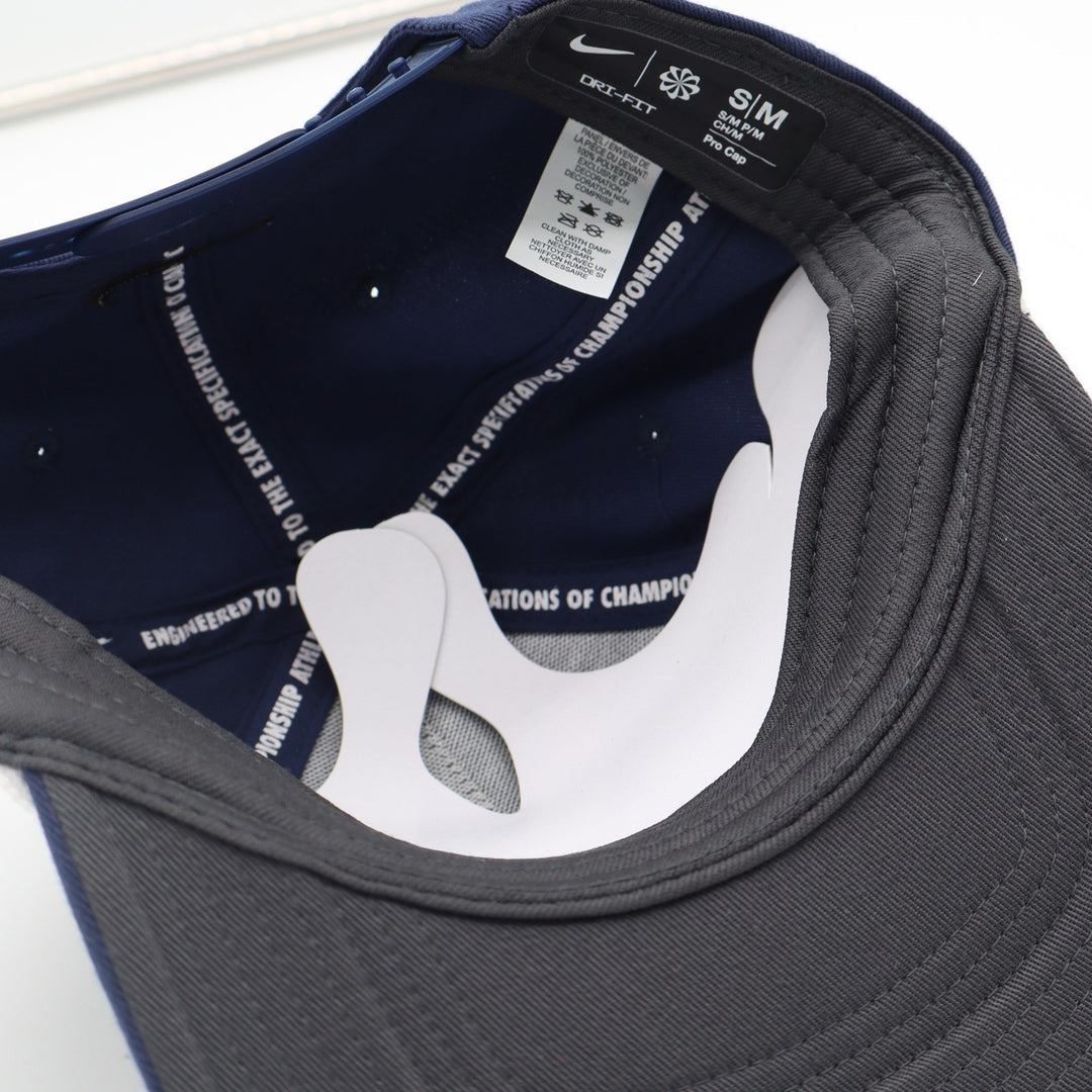 Nike Pro Cap Dri-FIT Navy Blue Flat Brim Rope Hat S/M NEW