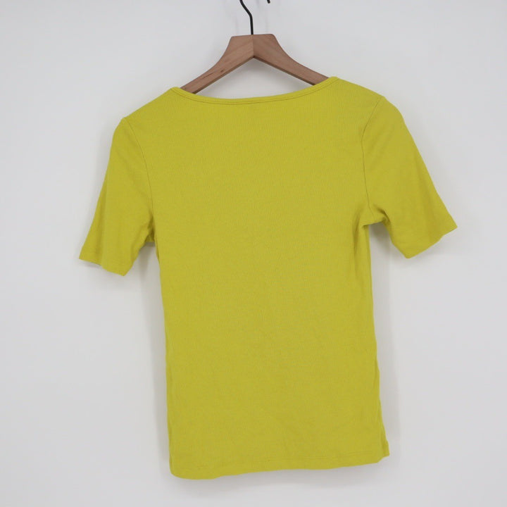 American Giant Women's Luxe Rib Square Neck Tee Size S Made In USA