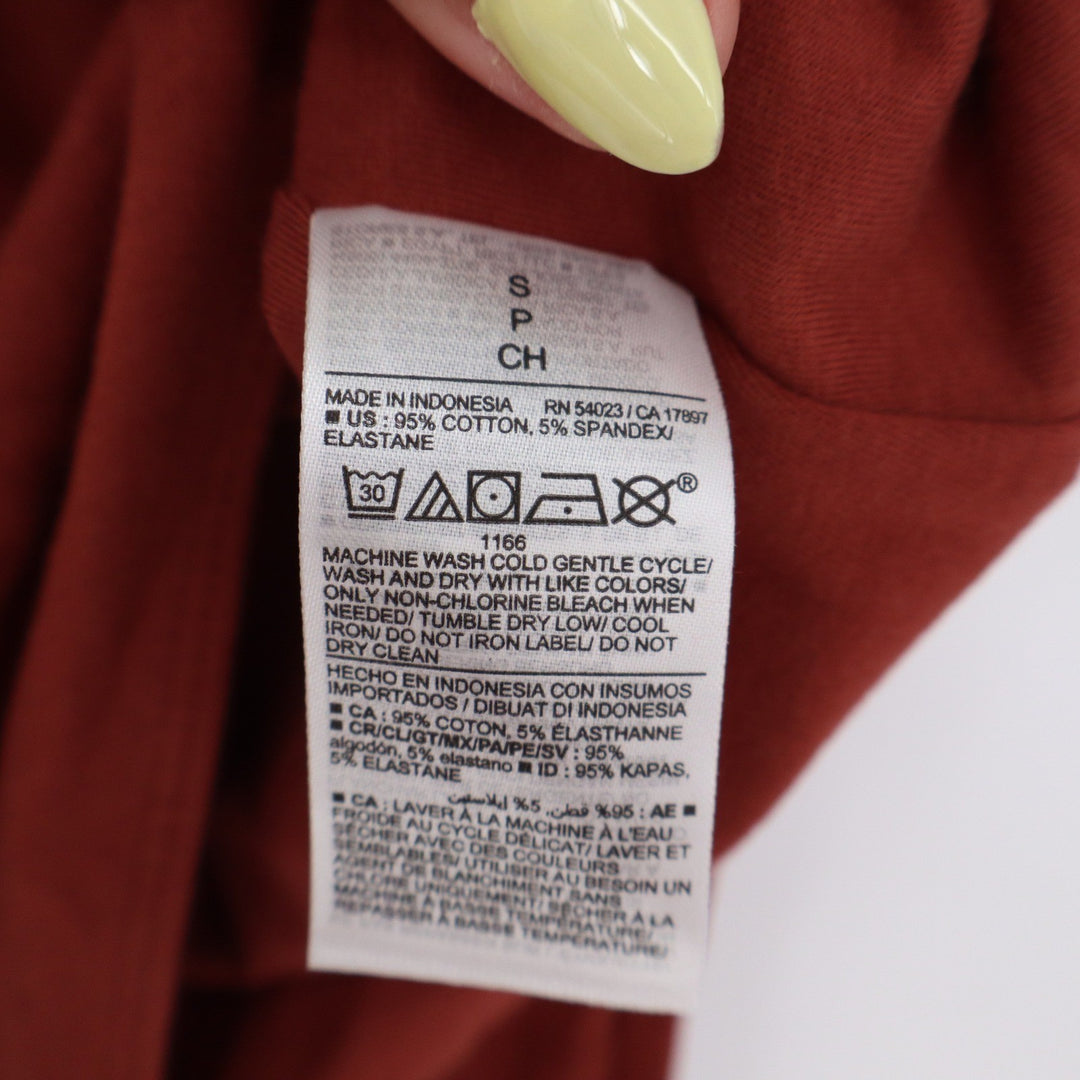 Old Navy Womens Rust Square Neck Sleeveless Bodysuit Small Cotton Stretch