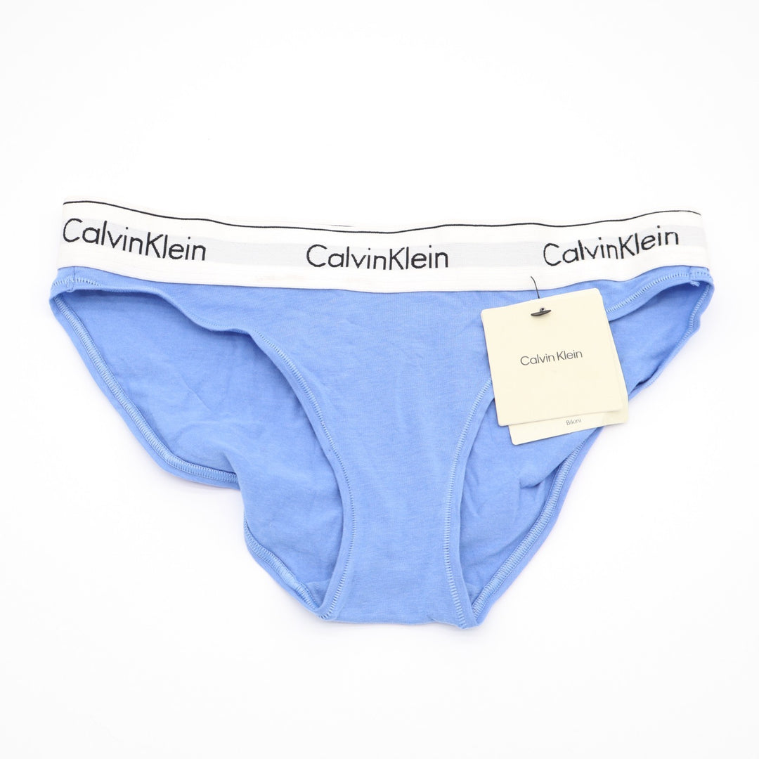 Calvin Klein Icon Cotton Modal Bikini Panty Womens Small Blue Cotton Stretch