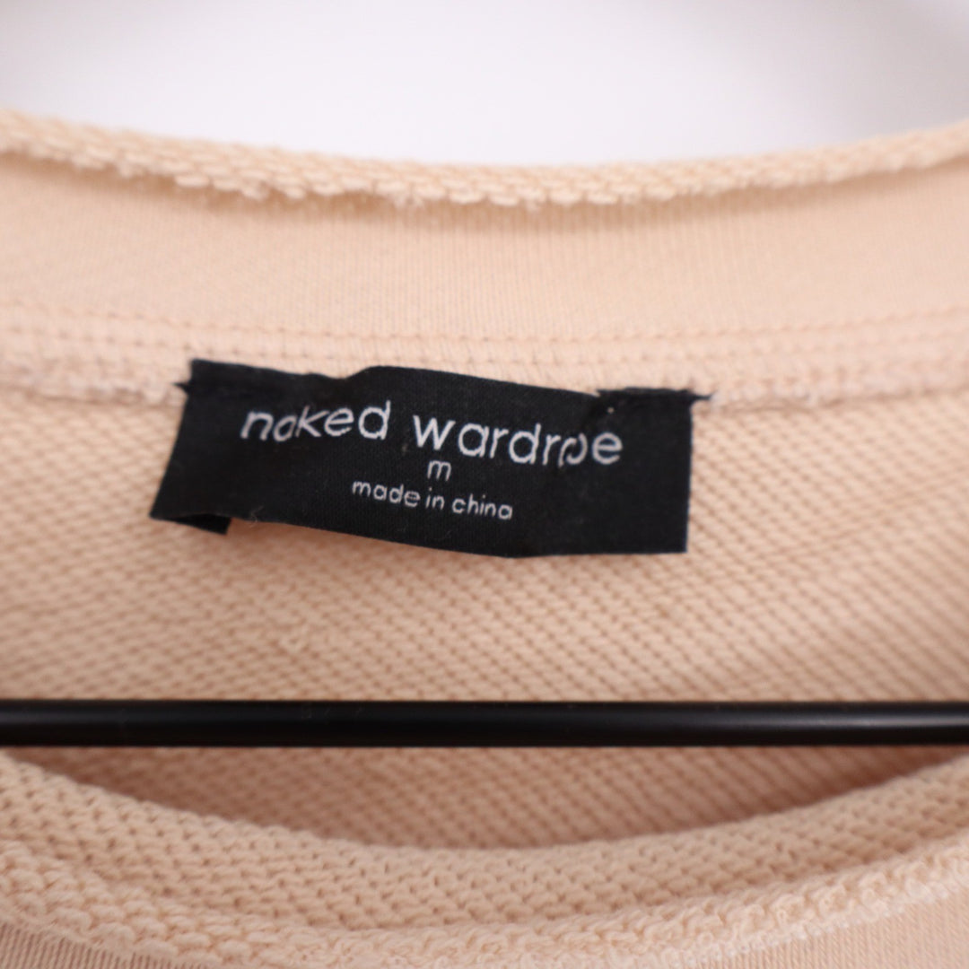 Naked Wardrobe Tan Beige Crewneck Sweatshirt & Joggers Set Size M