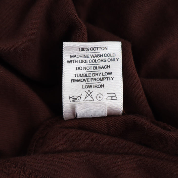 American Giant T-Shirt Mens XL Maroon Cotton Long Sleeve Front Pocket Crew Neck