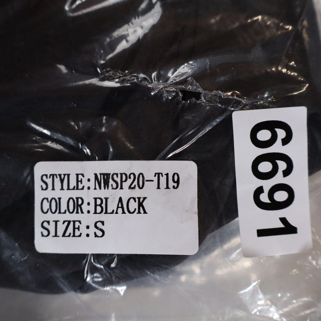 Naked Wardrobe The Statement Black Puff Sleeve Crop Top NWSP20-T19 Small