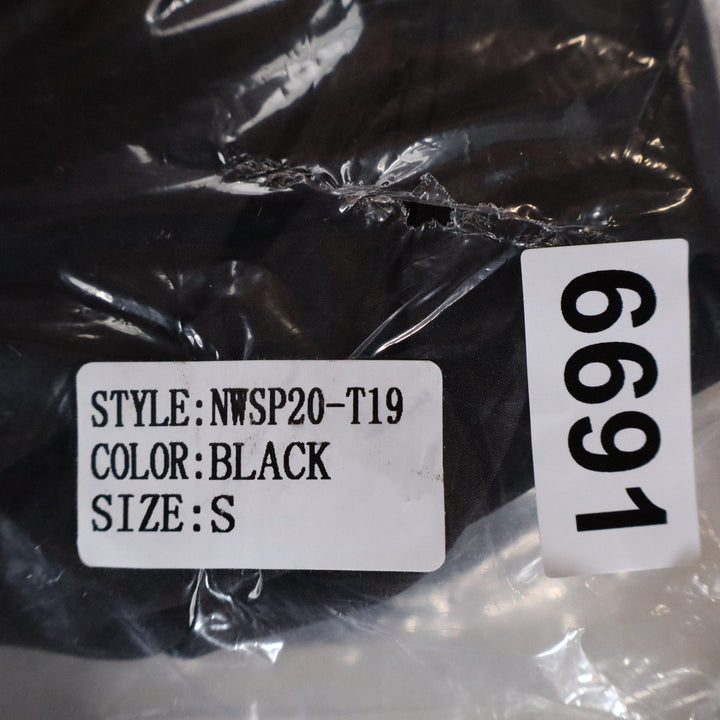 Naked Wardrobe The Statement Black Puff Sleeve Crop Top NWSP20-T19 Small