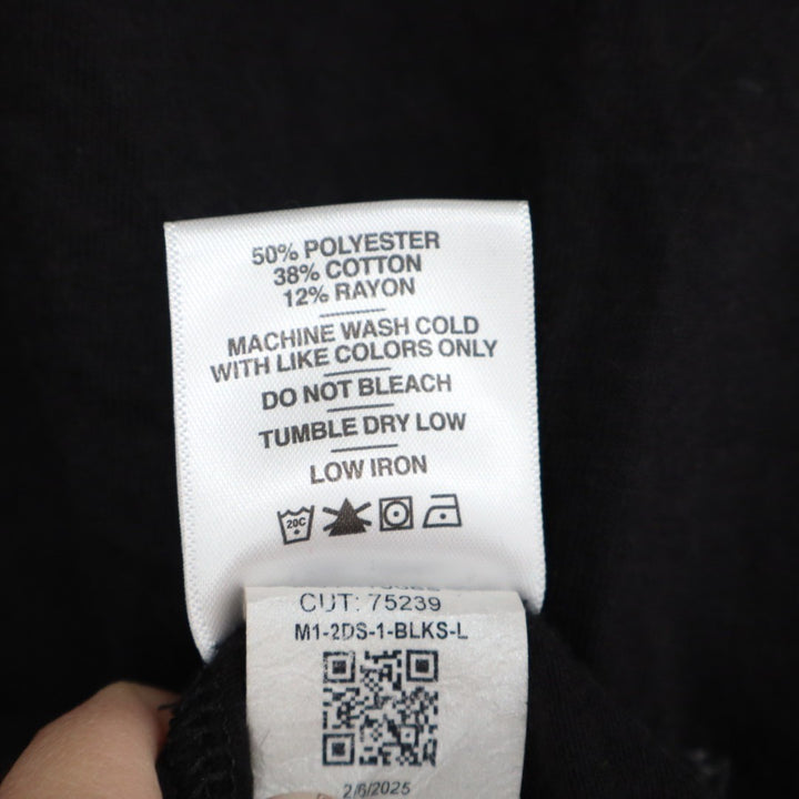 American Giant Lightweight Full Zip Hoodie Womens Large Black Logo Fleece Lined