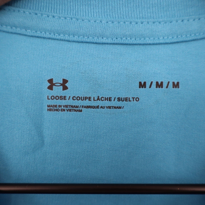 Under Armour Mens Left Chest Cut Off Muscle Tank Blue Size Medium NEW