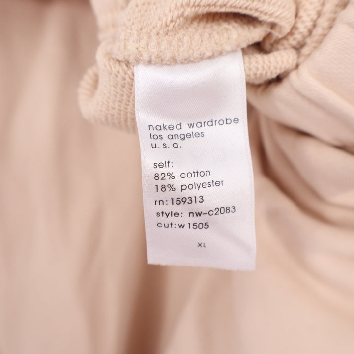 Naked Wardrobe Tan Beige Sweatshirt and Joggers Set XL NEW