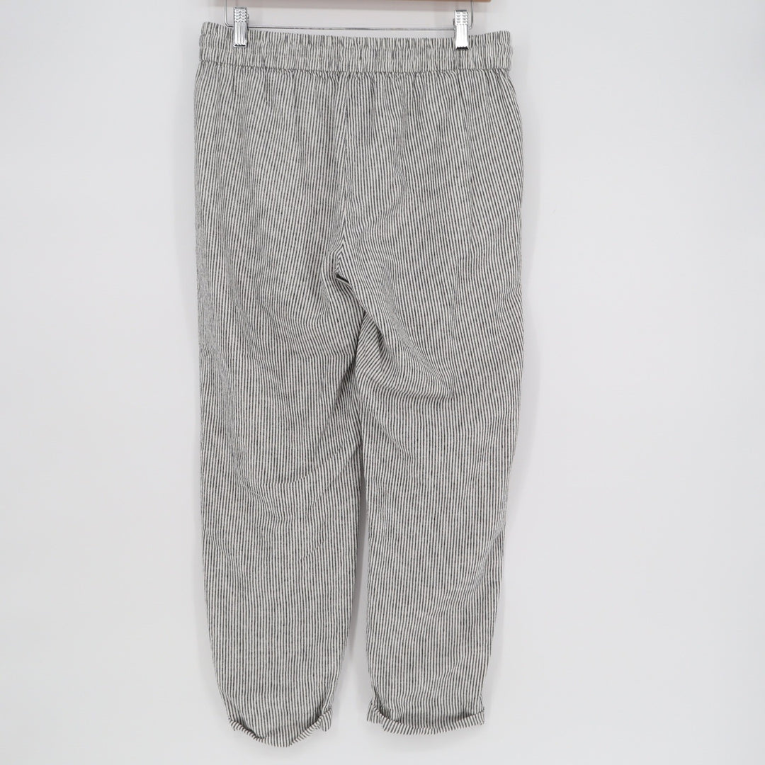 J.Crew Womens Size 6 Navy White Striped Linen Cotton Seaside Pull On Pants