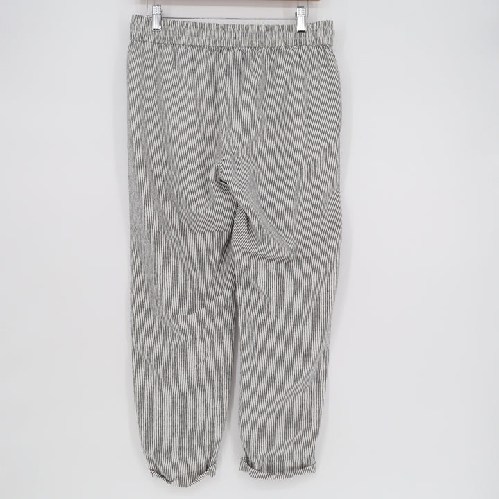 J.Crew Womens Size 6 Navy White Striped Linen Cotton Seaside Pull On Pants