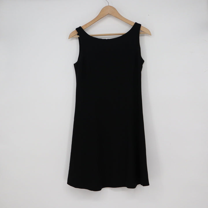 Jones New York Dress Petite 4P Black Sleeveless Shift A-Line Career Dress