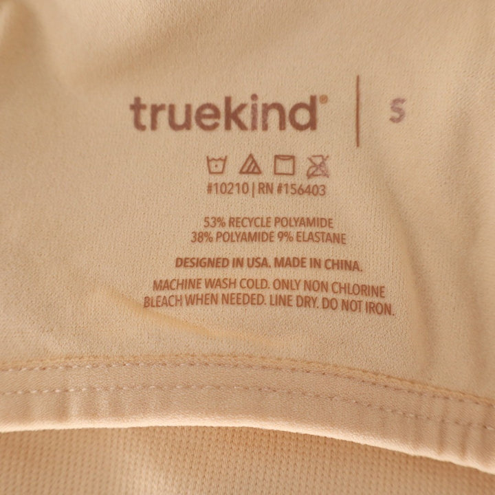 Truekind Supportive Comfort Wireless Shaping Bra Womens S Beige Sweetheart Neck