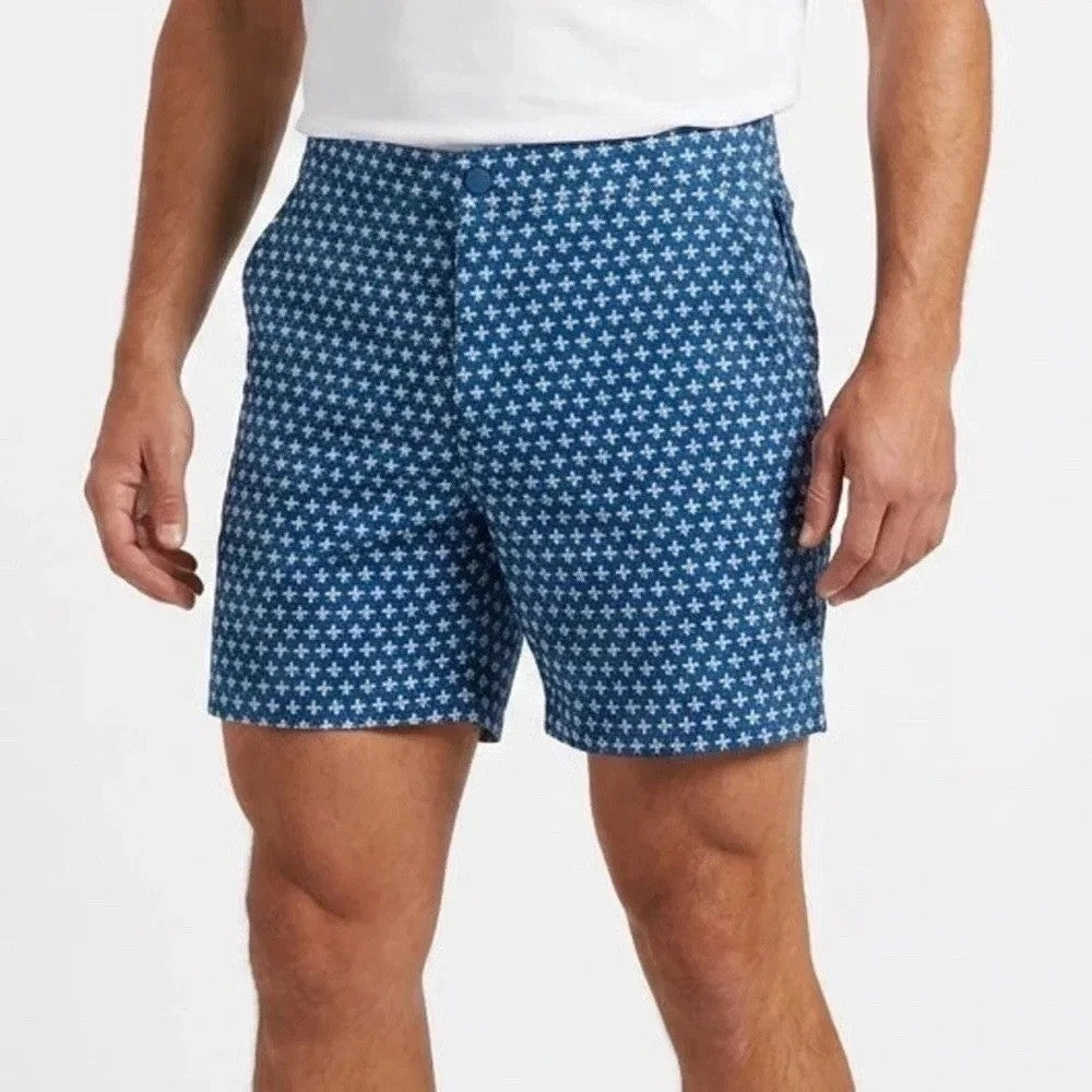 VRST Mens Resort Short 6" Print Deep Denim Floral Blue MAX251107 Size S NWT