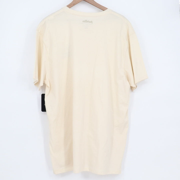 Allbirds Birdscape T-Shirt Mens 2XL Cream Cotton Crew Neck Short Sleeve Outdoor
