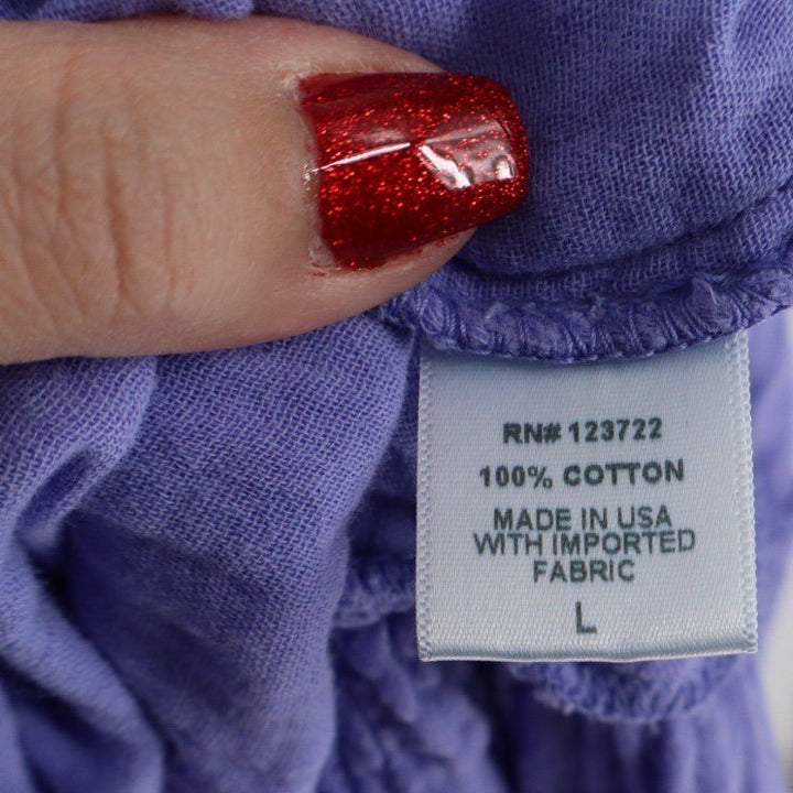 XIRENA Meriden Gauze Midi Dress Lavender Purple Strappy Tiered Hem Size L