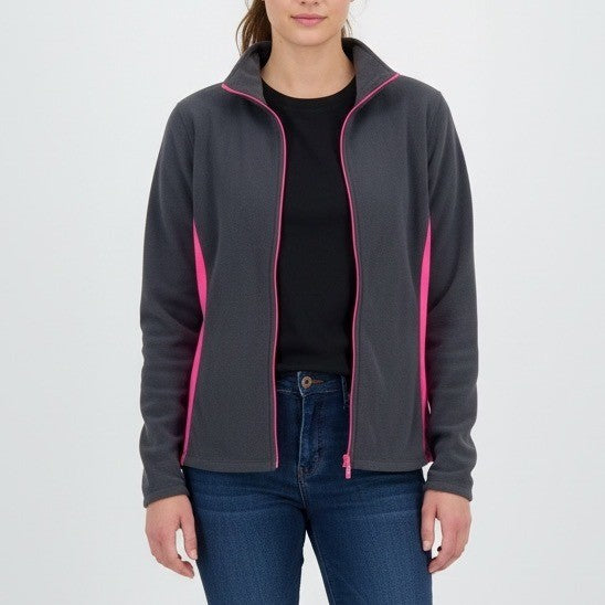 Old Navy Fleece Quarter Zip Pullover Athletic Gray Pink Size Large