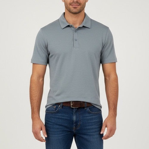 Lululemon ABC Polo Shirt Mens Medium Short Sleeve Gray Performance Golf Casual
