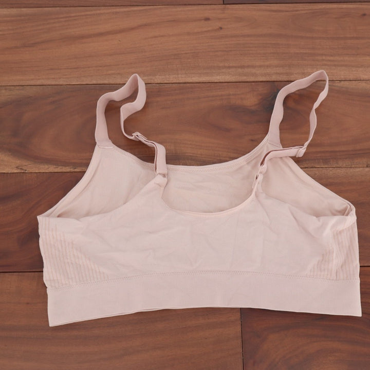 Bali Dfmsbr Seamless Bralette Bra Womens Large Pink Stretch Adjustable Strap