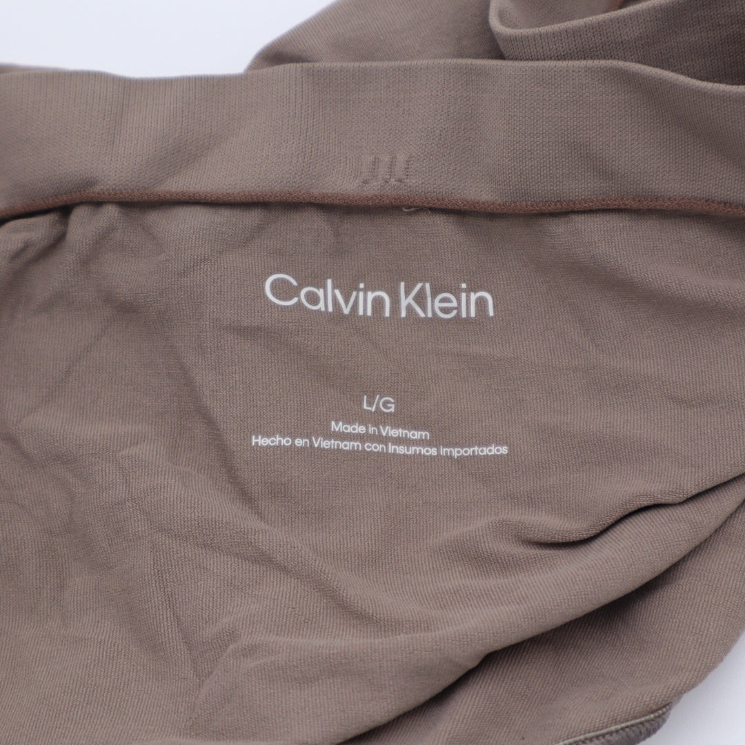 Calvin Klein Bonded Flex Seamless Boyshort Brown Taupe QD3961 Large NEW
