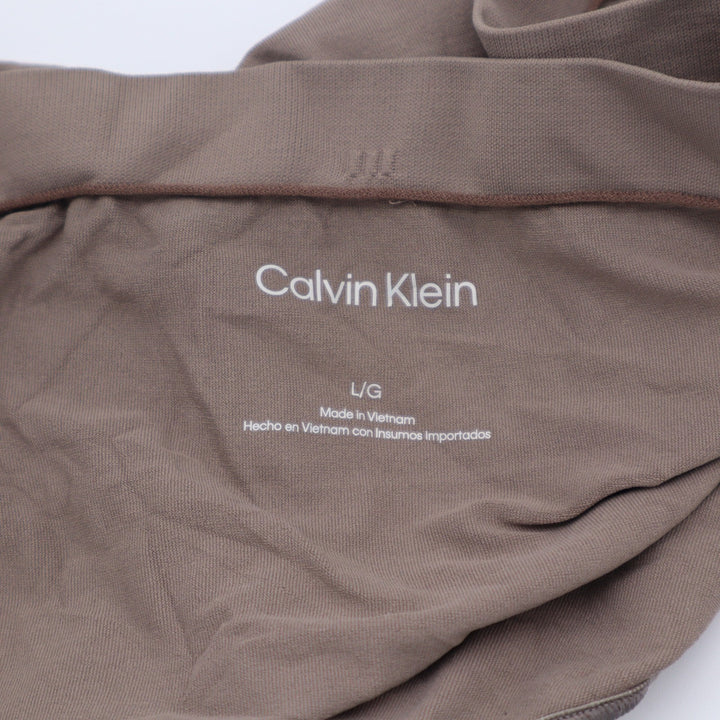 Calvin Klein Bonded Flex Seamless Boyshort Brown Taupe QD3961 Large NEW