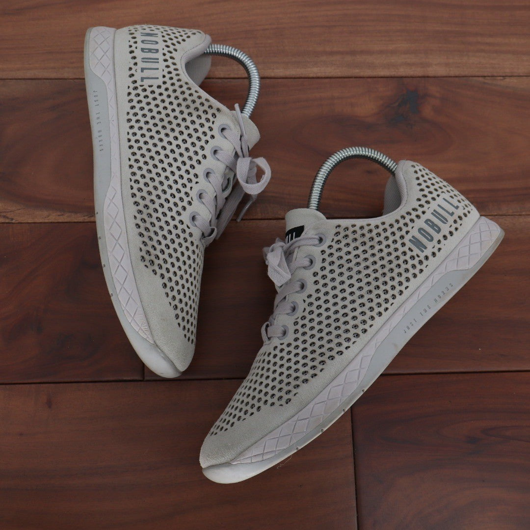 NOBULL Trainers Grey Perforated Athletic Shoes Women's Size 8.5