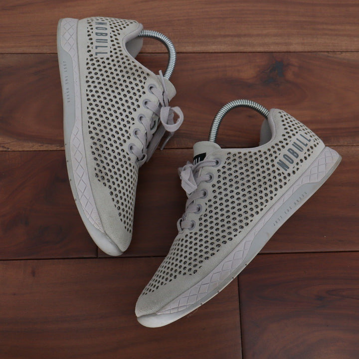 NOBULL Trainers Grey Perforated Athletic Shoes Women's Size 8.5