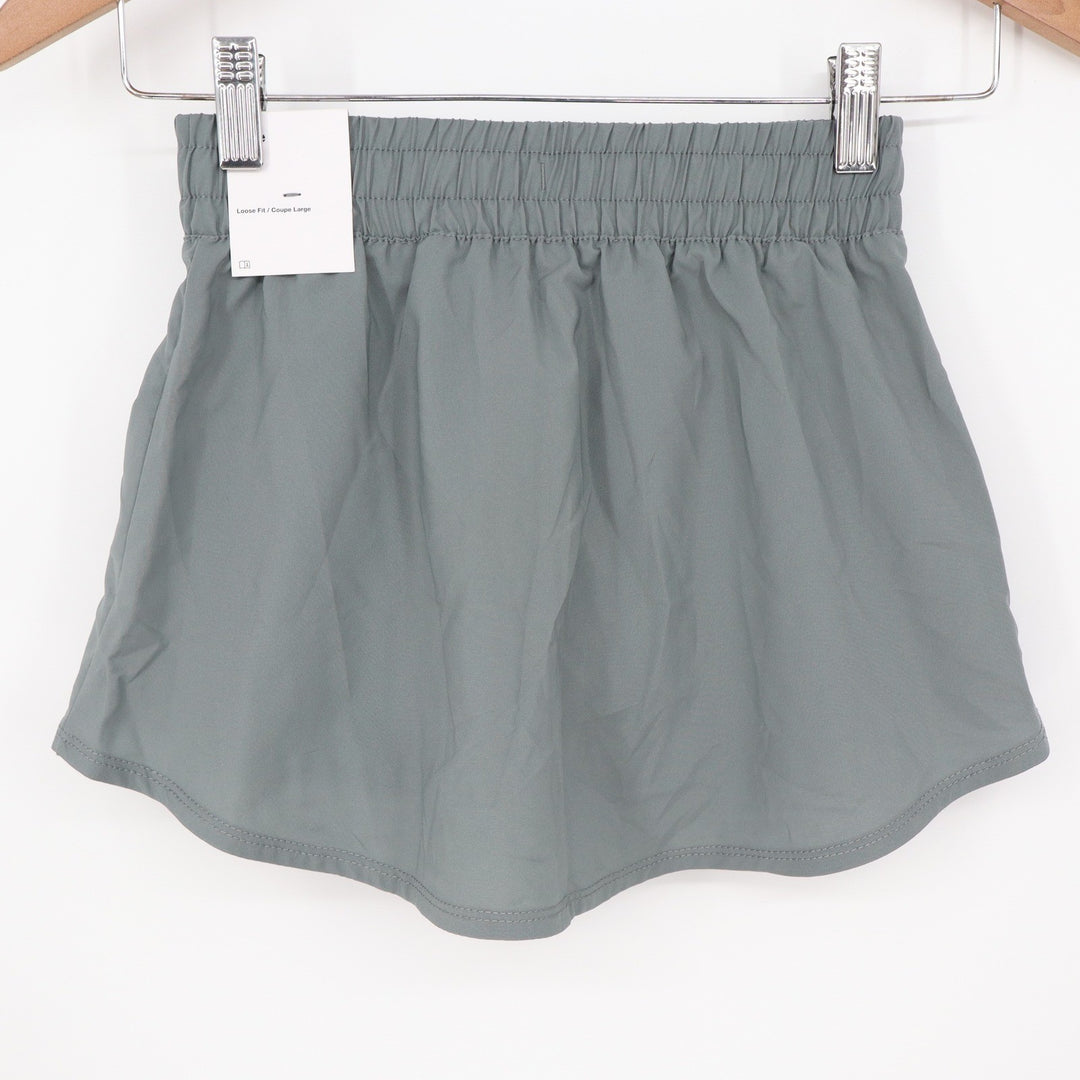 Nike One Dri-FIT Girls Training Skort Smoke Grey Kids Size S NEW