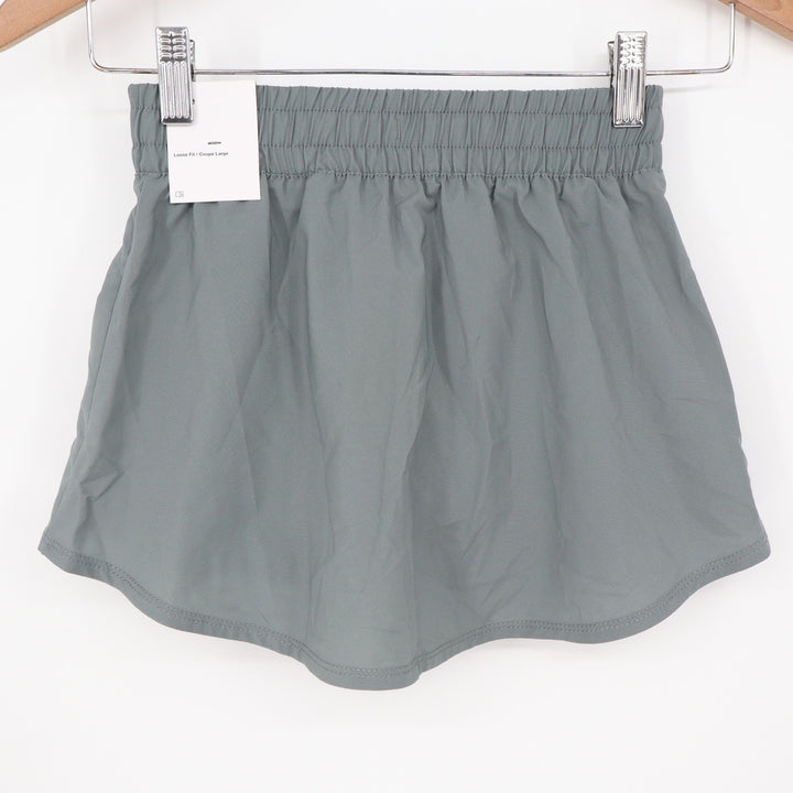 Nike One Dri-FIT Girls Training Skort Smoke Grey Kids Size S NEW