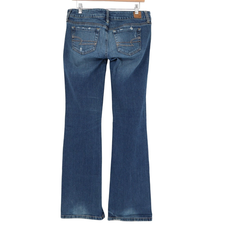 American Eagle Outfitters Jeans Womens 6L Blue Denim Stretch Distressed Straight