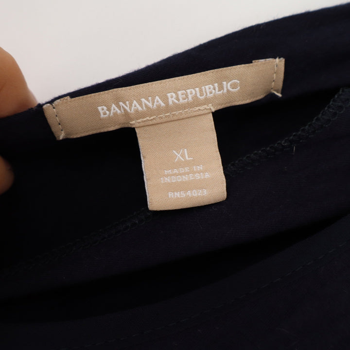 Banana Republic Navy Blue Draped Crossover Back Modal Tank Top XL