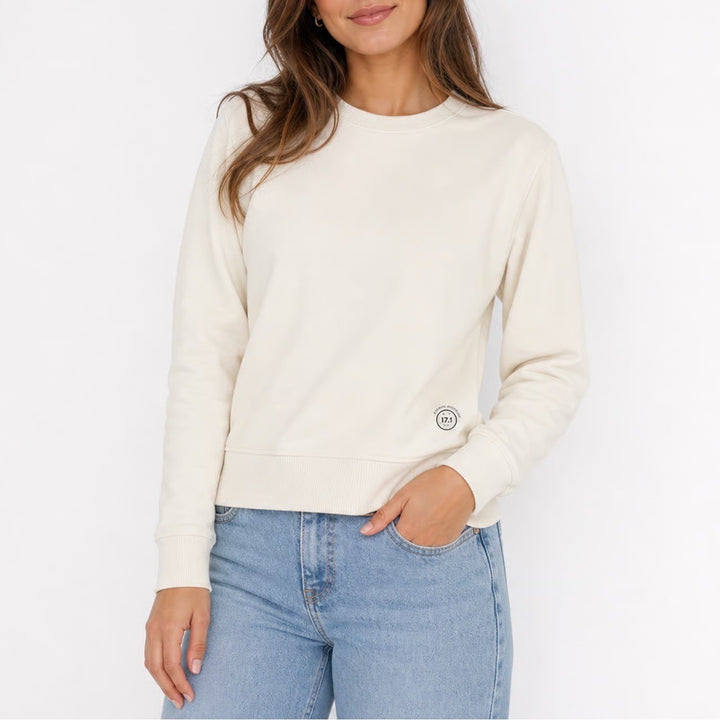 Allbirds Womens R&R Sweatshirt Cream White Organic Cotton Hemp XS