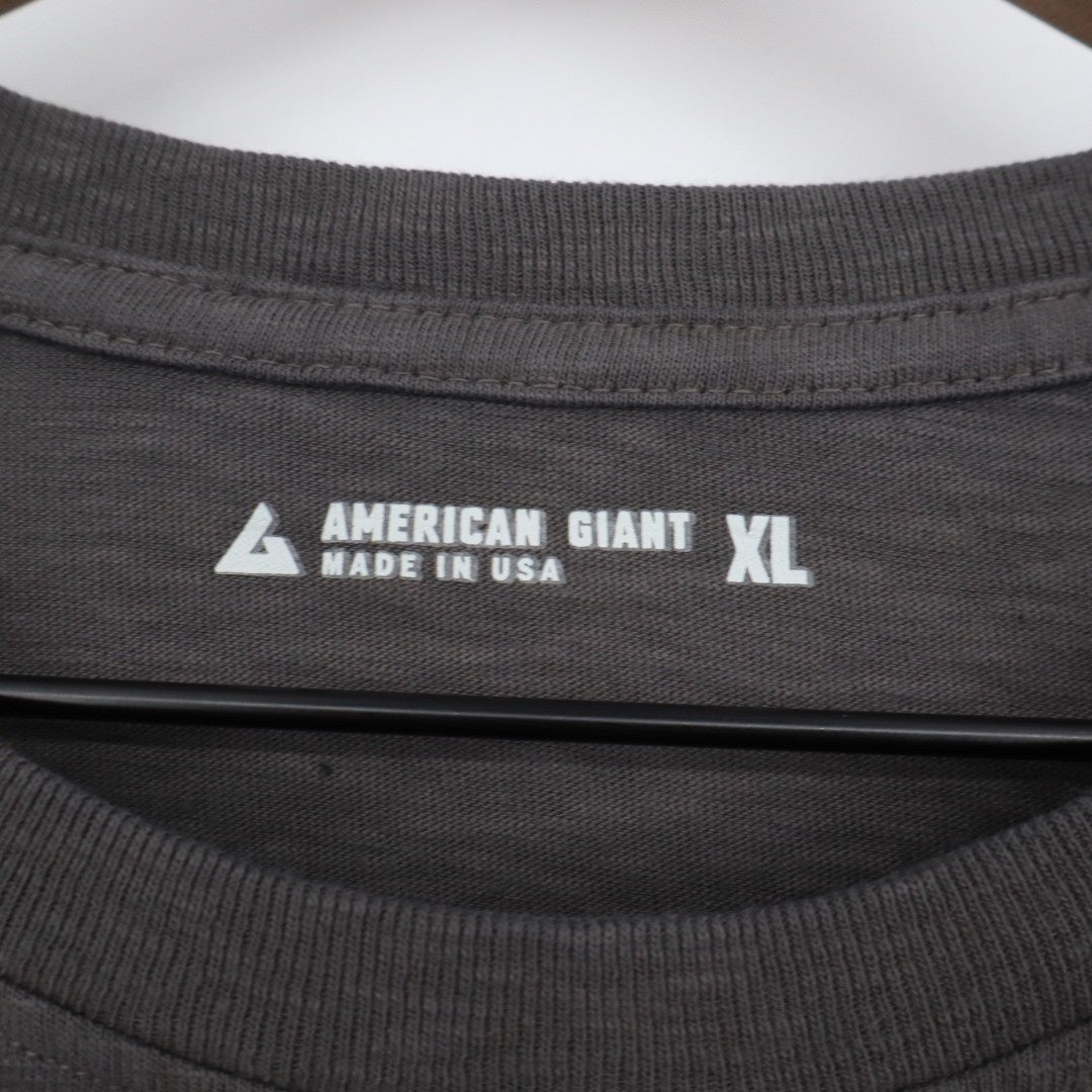 American Giant Premium Slub Crew Tee Mens XL Thunderstorm Jersey Knit Cotton