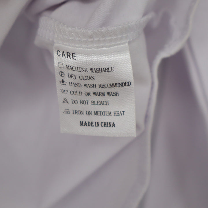 Mangopop White Square Neck Long Sleeve Bodysuit Medium