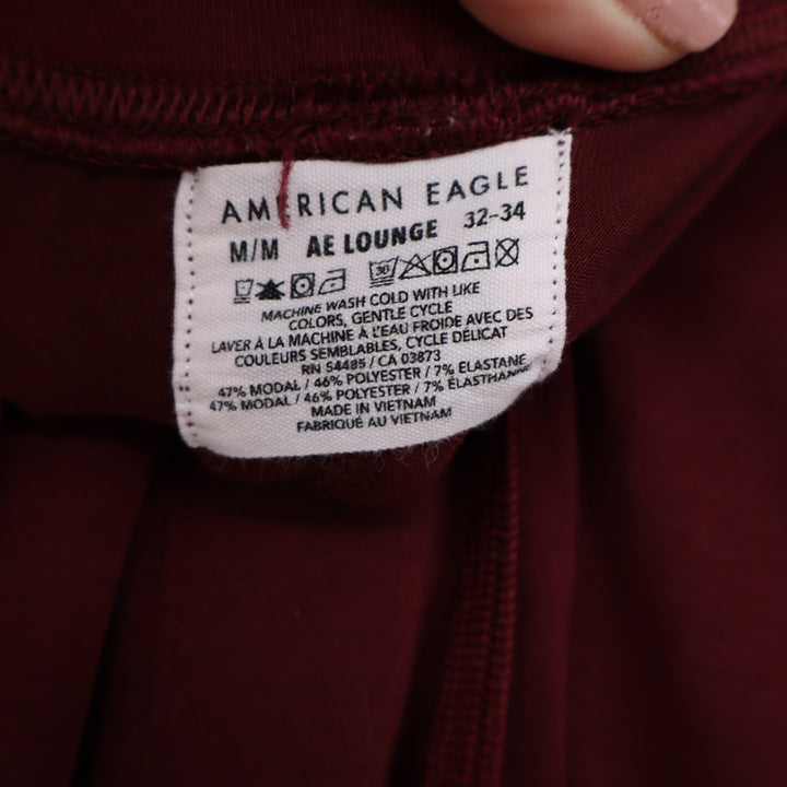 American Eagle AE Lounge Mens Joggers Maroon Burgundy Modal Blend Size Medium