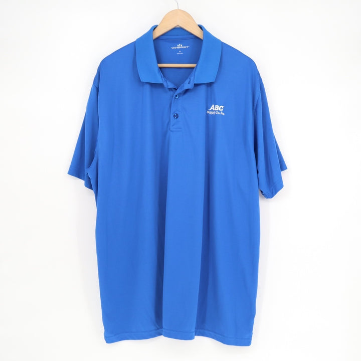 Vansport Polo Shirt Mens 2X Blue ABC Supply Co Short Sleeve Golf Tennis Pullover