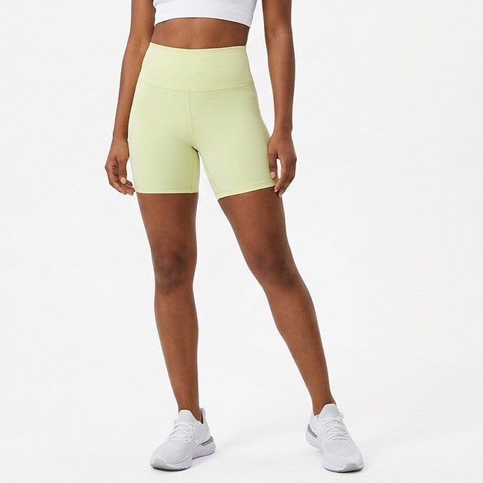 Fabletics PowerHold Athletic Shorts Womens Lime Green High Waist Mid Rise