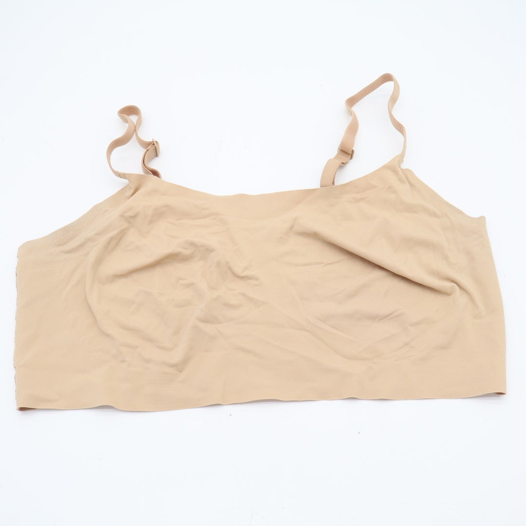 True & Co Women XL Beige Seamless Wireless Adjustable Strap Bralette