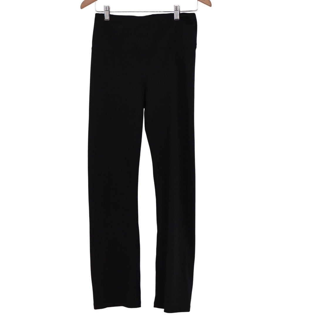 Black High Waisted Yoga Pants Straight Leg Activewear Leggings Womens Size M