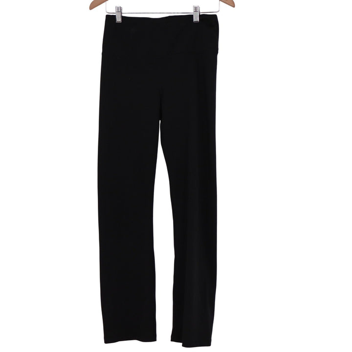 Black High Waisted Yoga Pants Straight Leg Activewear Leggings Womens Size M