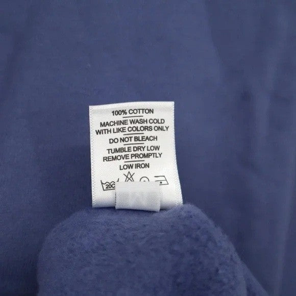 American Giant Midweight Sweatshirt Men L Blue Cotton Fleece Lined Raglan Sleeve