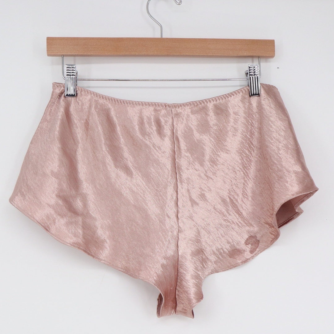 Victoria's Secret Pink Satin Tap Shorts High Cut Sleep Loungewear Large