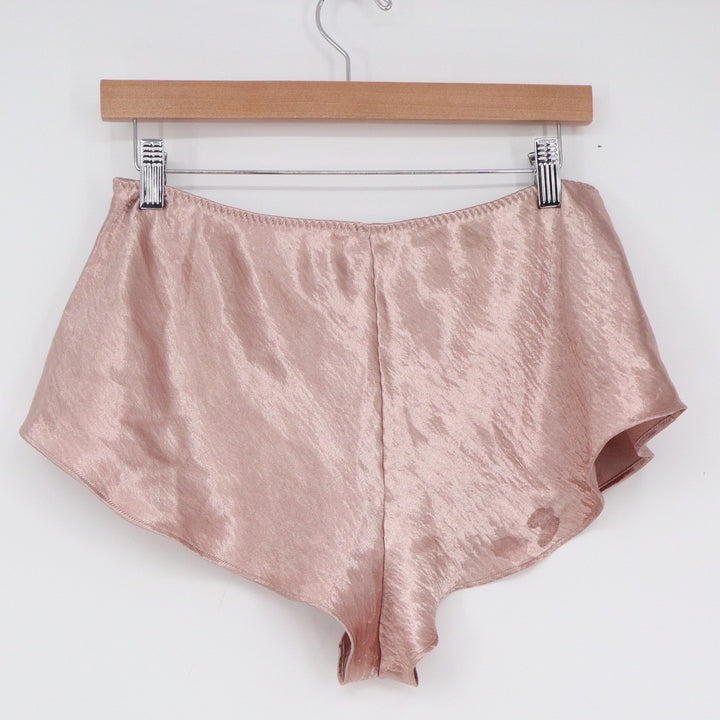 Victoria's Secret Pink Satin Tap Shorts High Cut Sleep Loungewear Large