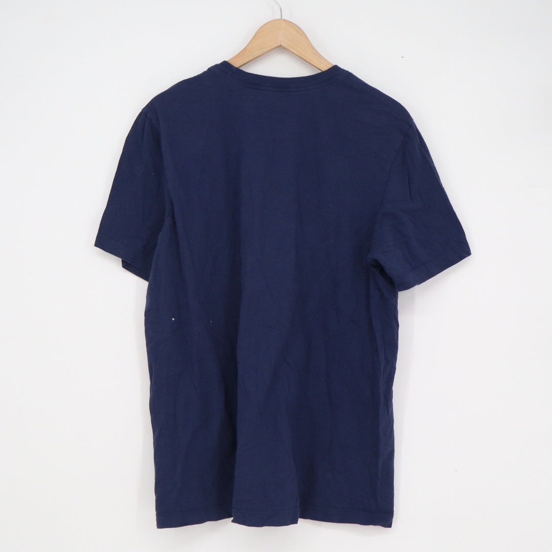 Nike Just Do It Graphic T-Shirt Mens Large Navy Blue Short Sleeve Swoosh Logo