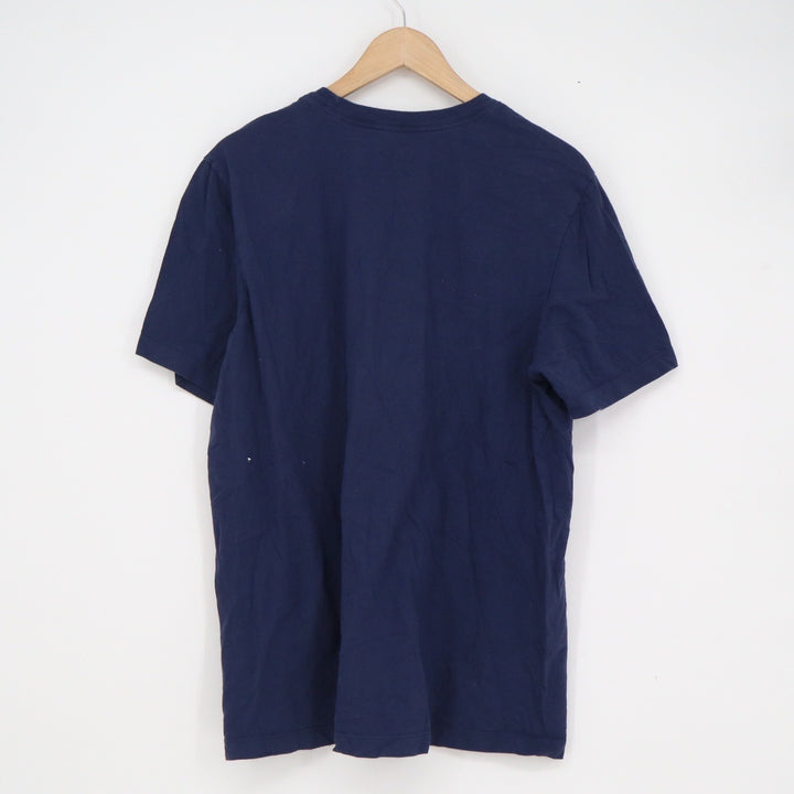 Nike Just Do It Graphic T-Shirt Mens Large Navy Blue Short Sleeve Swoosh Logo