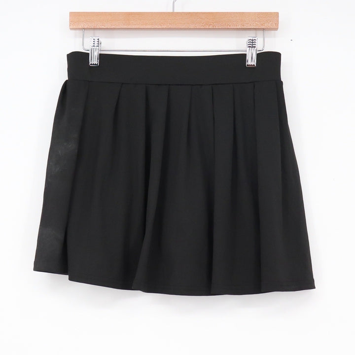 Indero Active Womens Large Black Pleated Athletic Skort Tennis Golf Skirt L