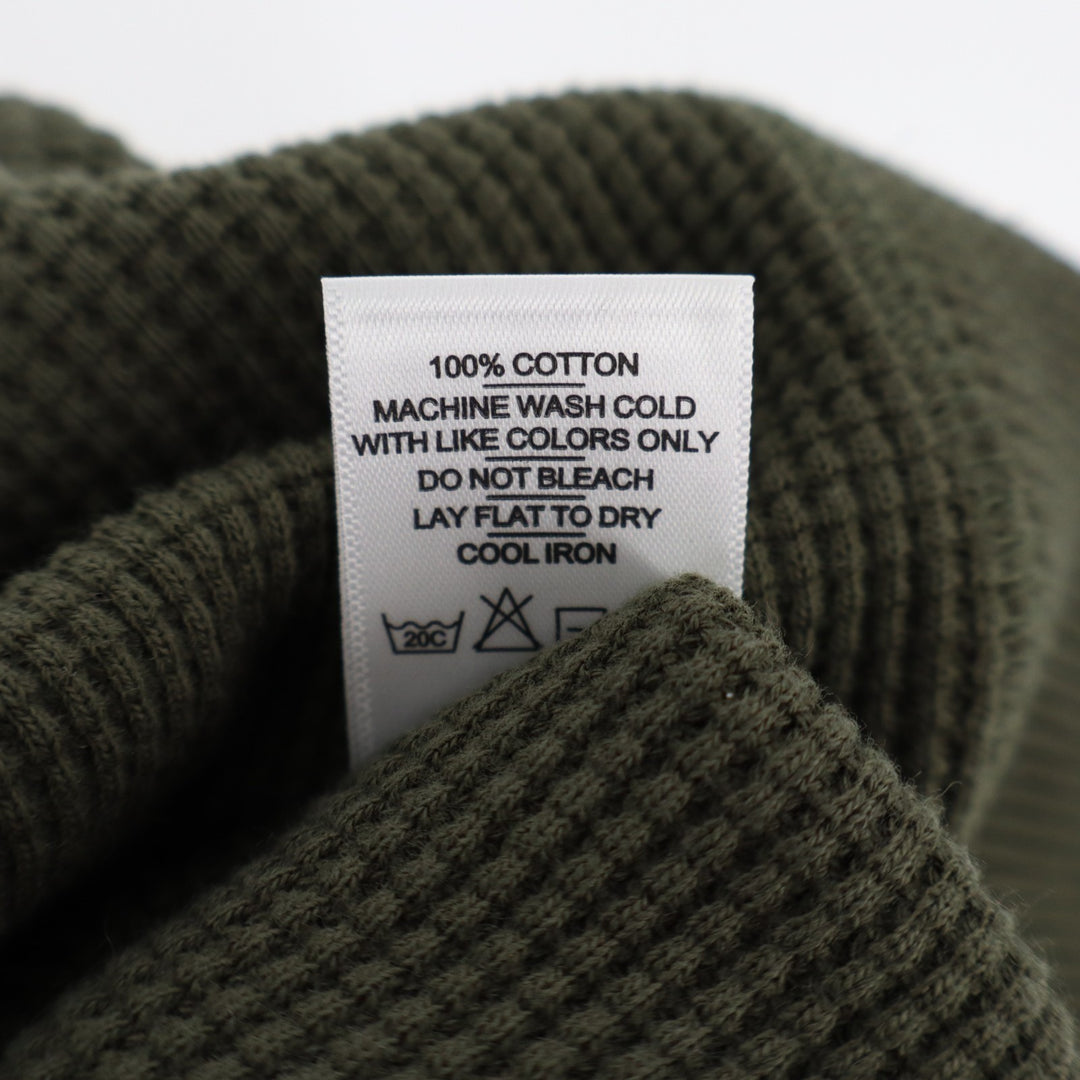 American Giant Summit Hoodie Mens M Green Cotton Waffle Knit Kangaroo Pocket
