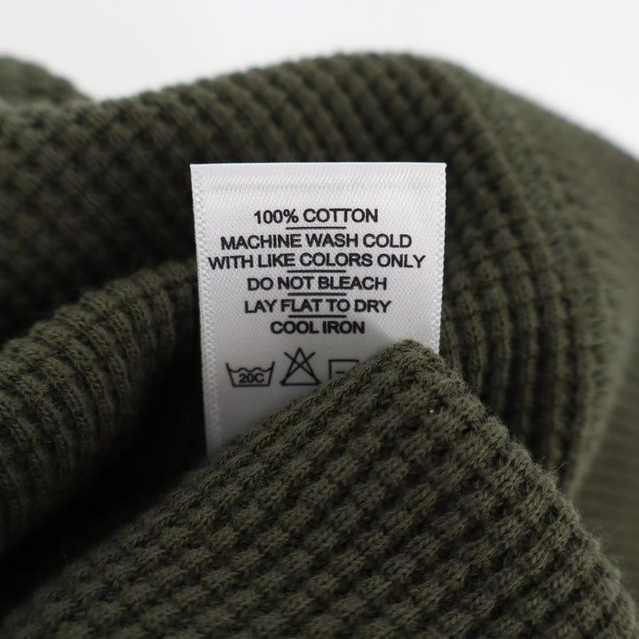 American Giant Summit Hoodie Mens M Green Cotton Waffle Knit Kangaroo Pocket