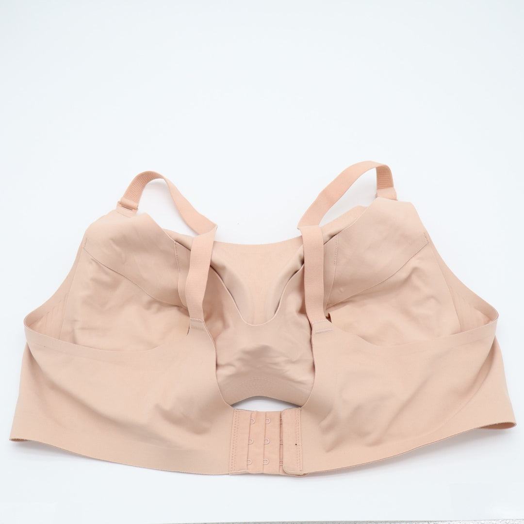 Momcozy Nursing Bra Womens 2XL Beige Nylon Stretch Adjustable Strap Wireless