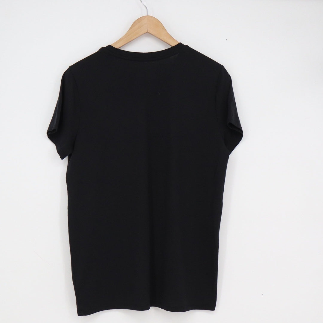 Lucky Brand David Bowie Graphic T-Shirt Black Gold Foil Logo Rock Tee Large