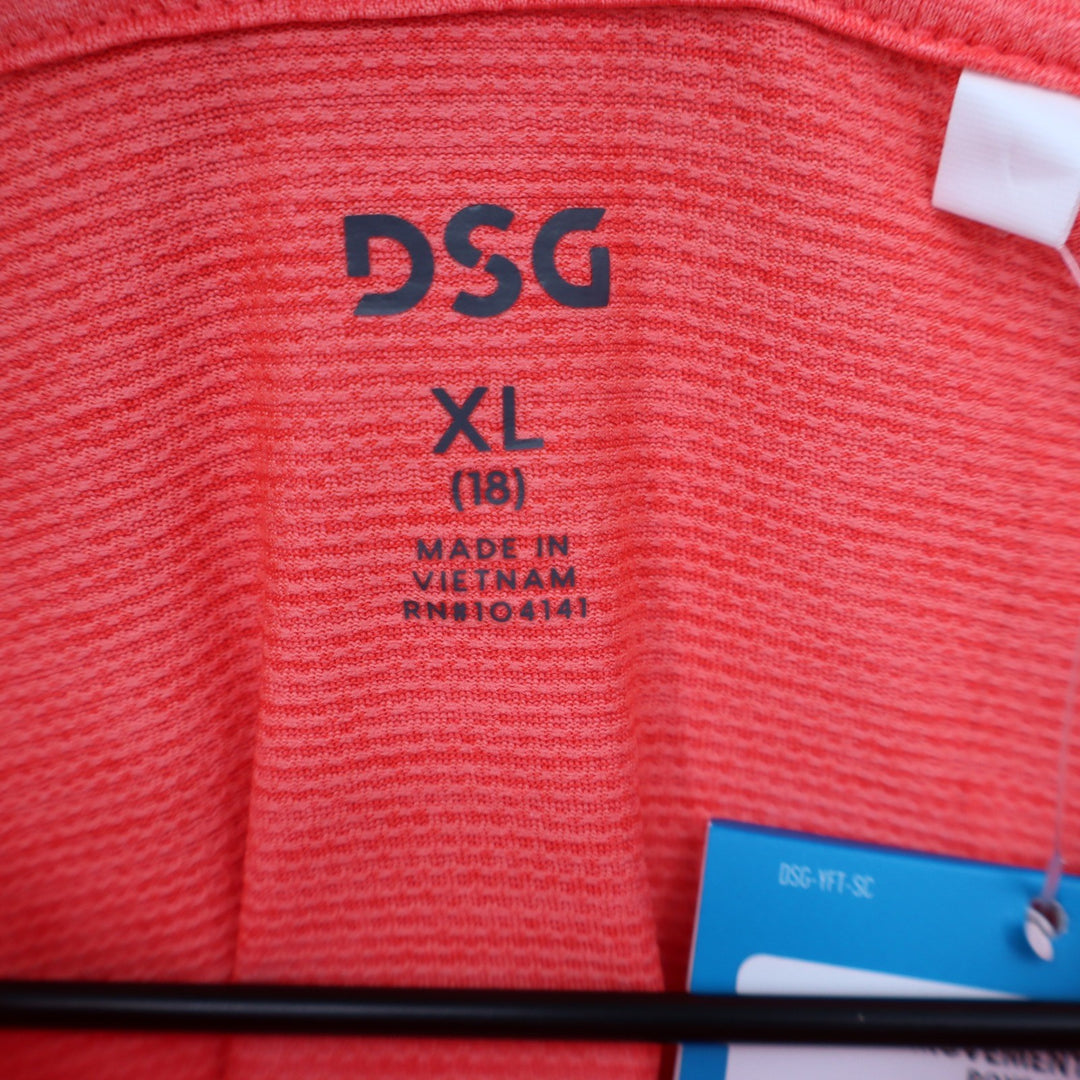 DSG Boys XL 18 Pieced Graphic Movement Tee Cabana Coral Navy Basketball 1989